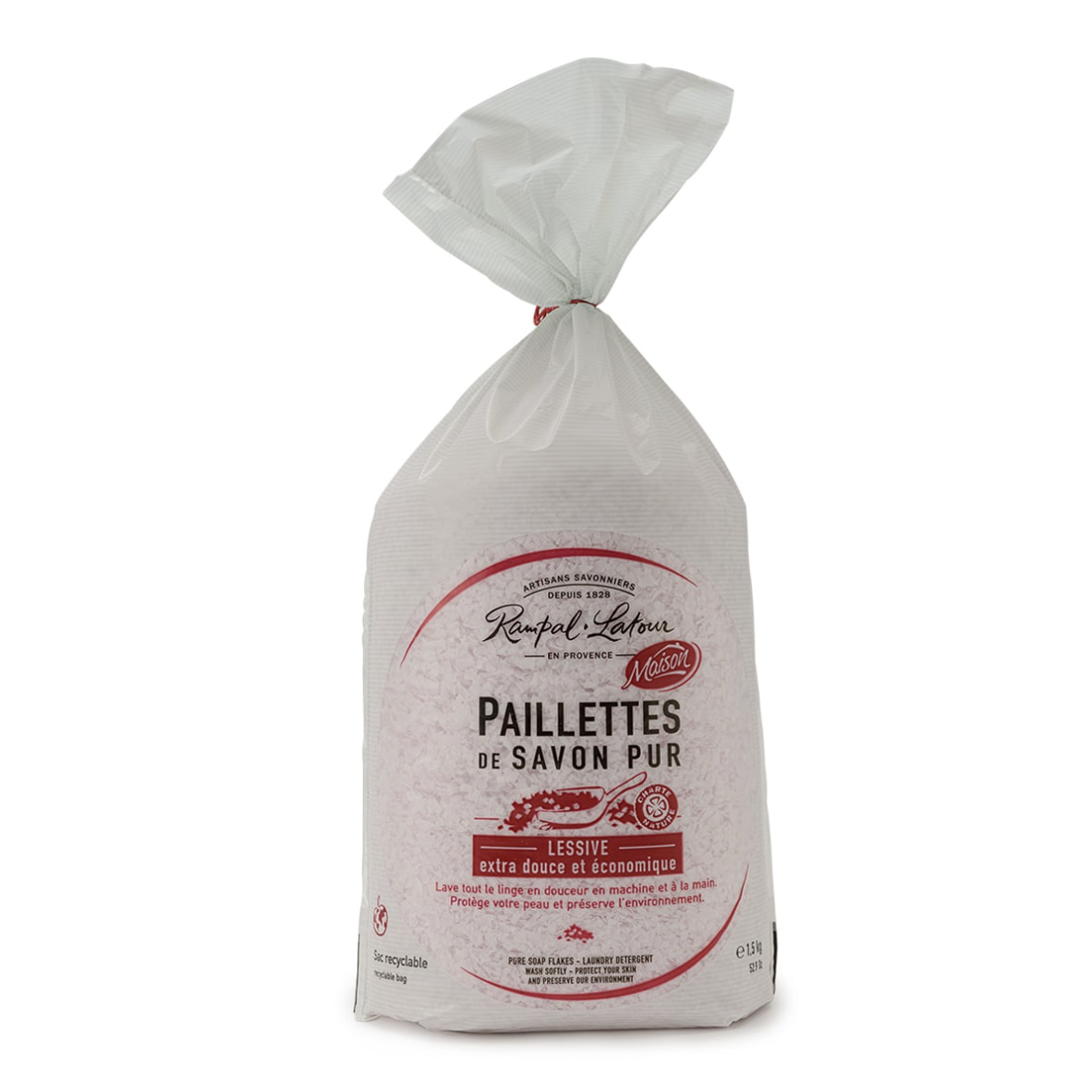 Pure soap flakes for laundry Rose de Grasse 1.5kg – Rampal Latour