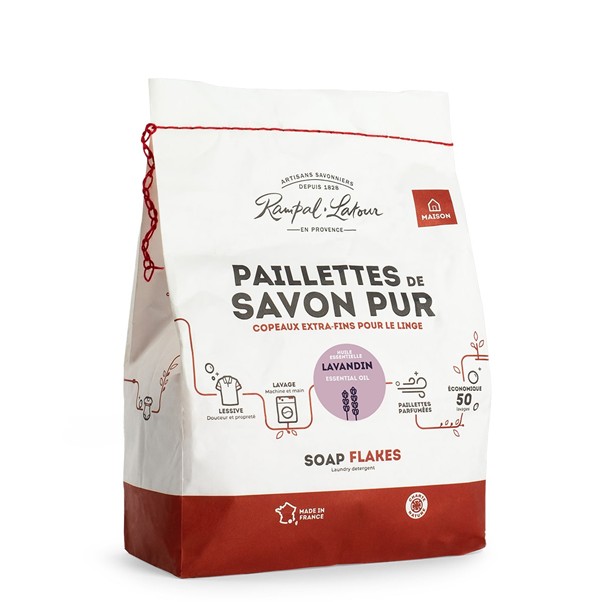 Rampal Latour Laundry Soap Flakes 750g – Lavender and 100% Pure Vegetable Oil